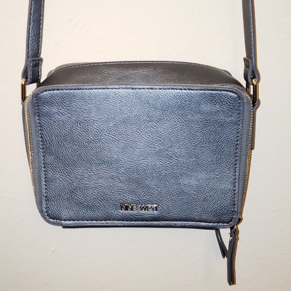 Calvin Klein Grey Leather Crossbody
